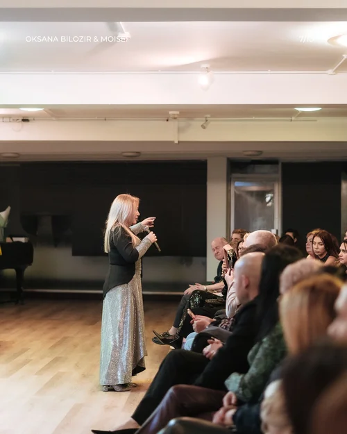 Oksana Bilozir charity concert at Moisei restaurant