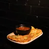 Potato pancakes with goulash at Moisei restaurant